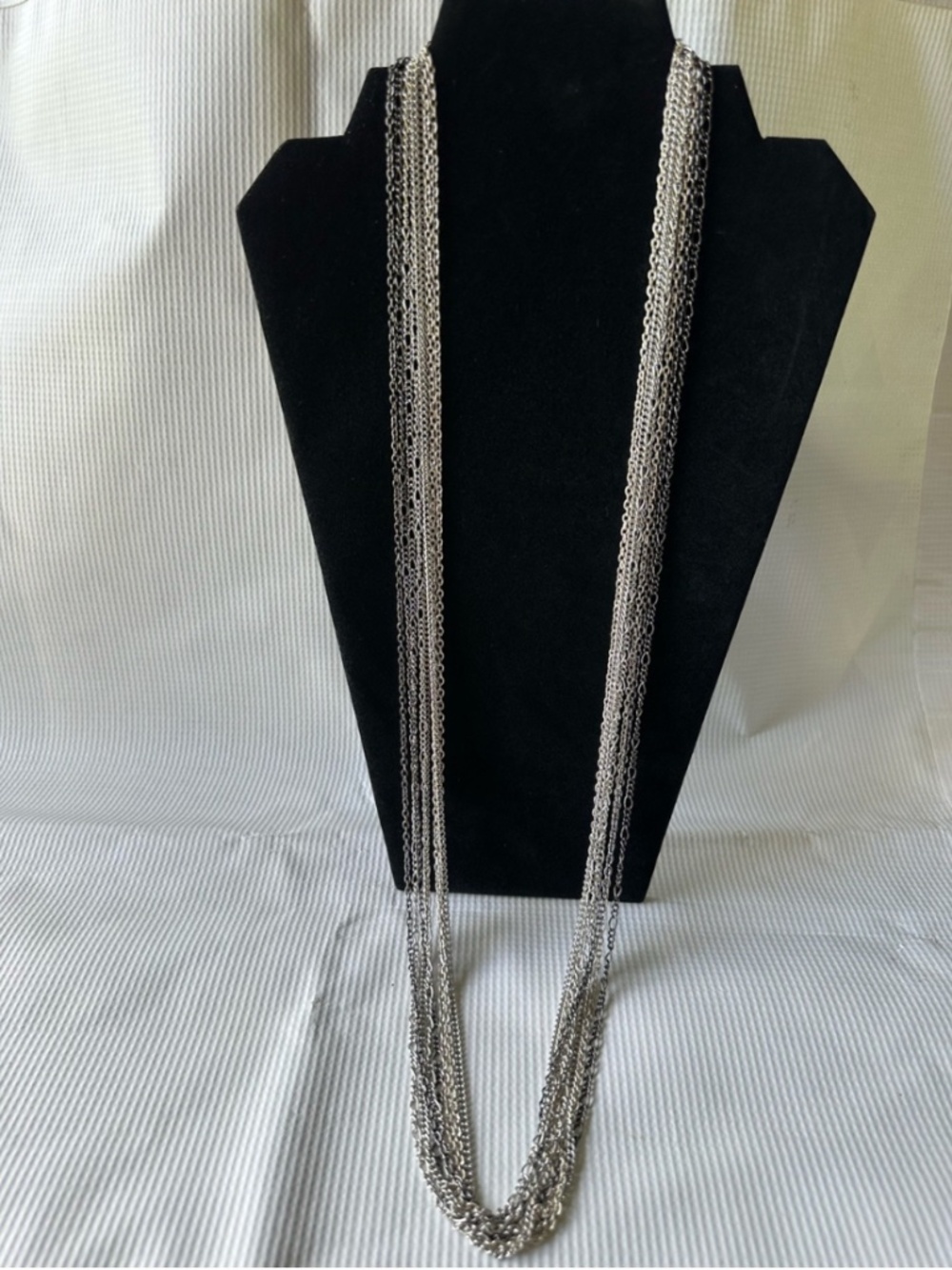 Silver Multi-Strand Chain Necklace